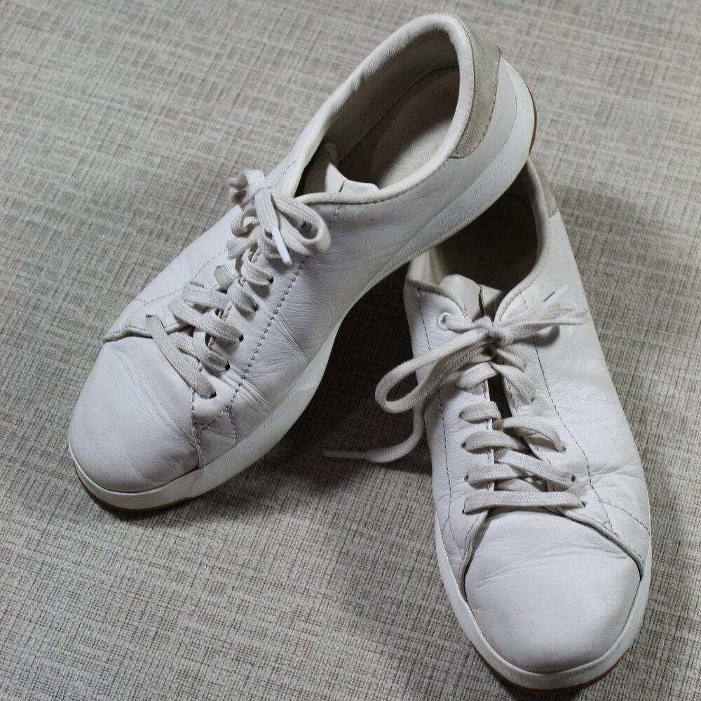 Cole Haan Grand OS Size 9 Crosscourt White Lace Up Sneakers